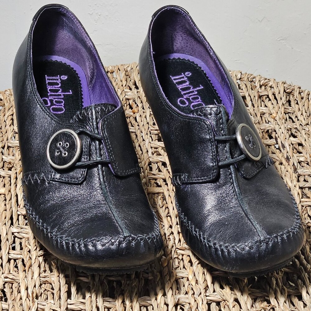 INDIGO Black Heels, Women's size 7.5
